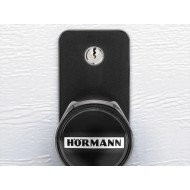 HORMANN Ручка для воротв комплекте с замком. Пластик, цвет черный
